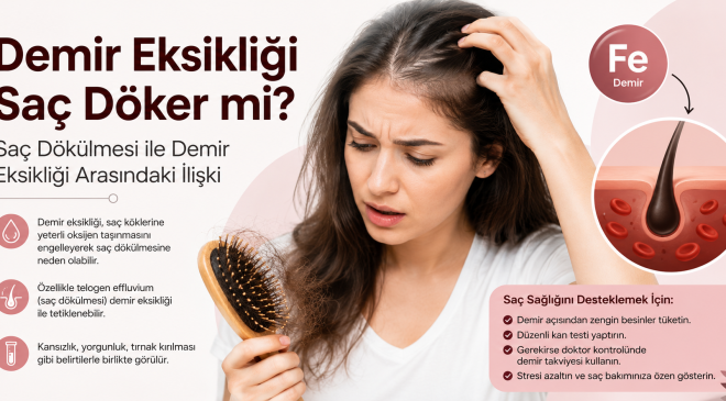 Saç Dökülmesi ve Demir Eksikliği: Belirtiler, Nedenler ve Çözüm Önerileri